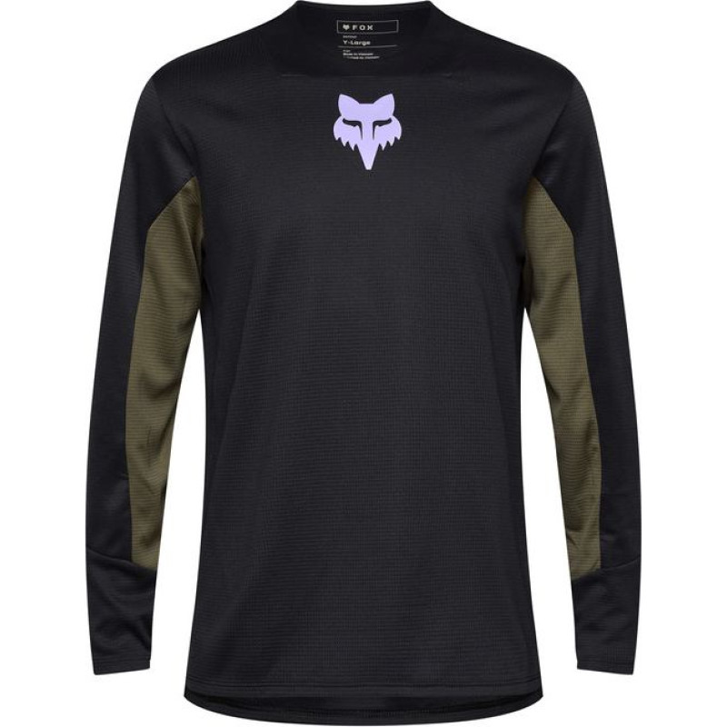 FOX BICYCLE SHIRT LONG-SLEEVED FOX JUNIOR DEFEND PARK BLACK