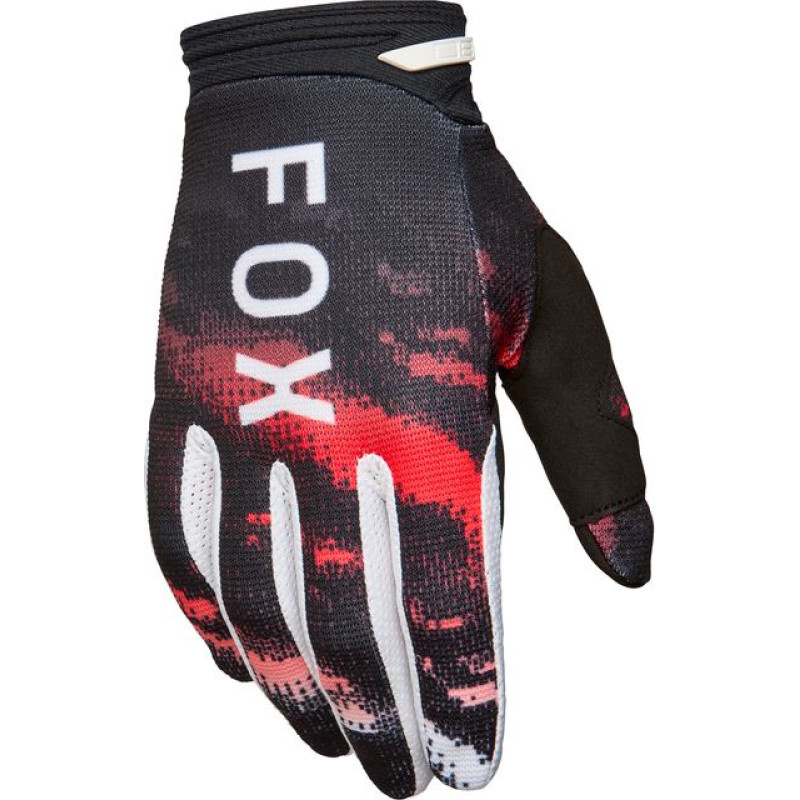 FOX GLOVES FOX 180 KAIROS WHITE/FLUO RED