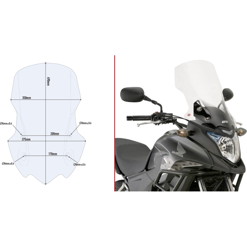 Givi Specific screen transparent 49 x 35 cm