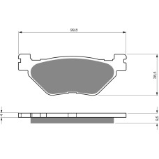 Goldfren Brake Pads 165 Ceramic carbon AD