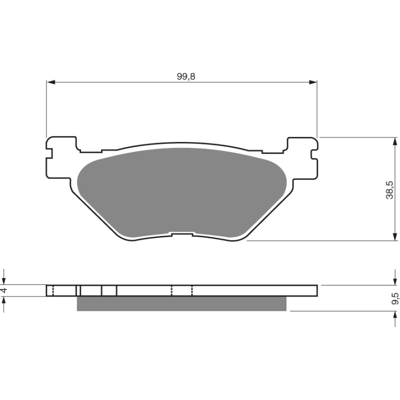 Goldfren Brake Pads 165 Ceramic carbon AD