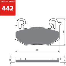 Goldfren Brake Pads 442 Ceramic Carbon S3
