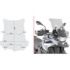 Givi Specific screen smoked 44 x 47 cm (H x W) BMW F750GS/F850GS (18-19)