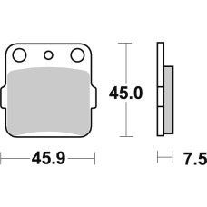 SBS Brakepads Carbon Silver