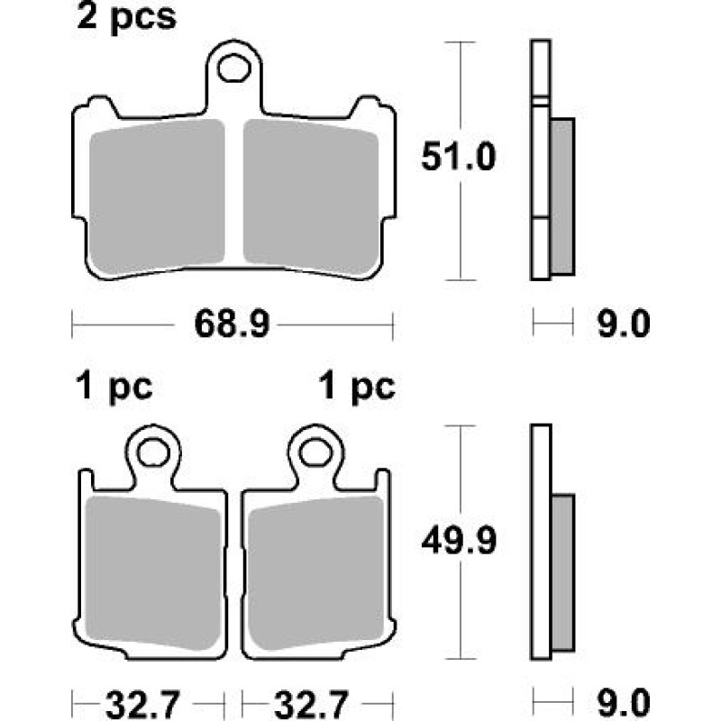 SBS Brakepads Evo Sinter
