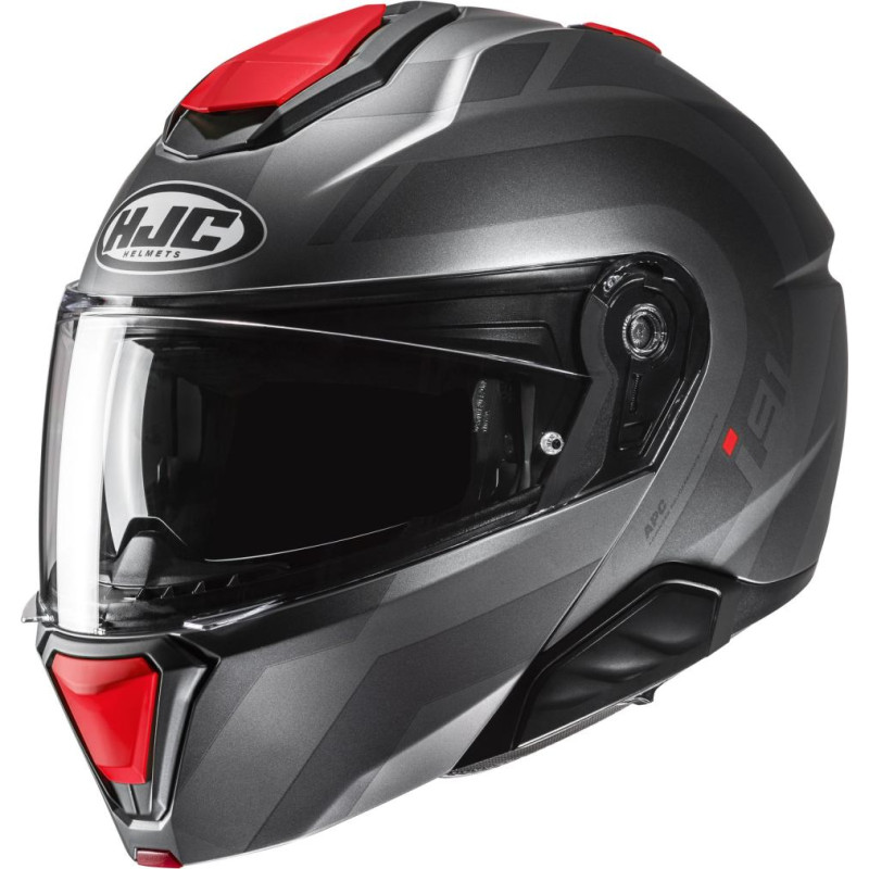 HJC Helmet i91 Arven Gray/Red MC1SF 2XL