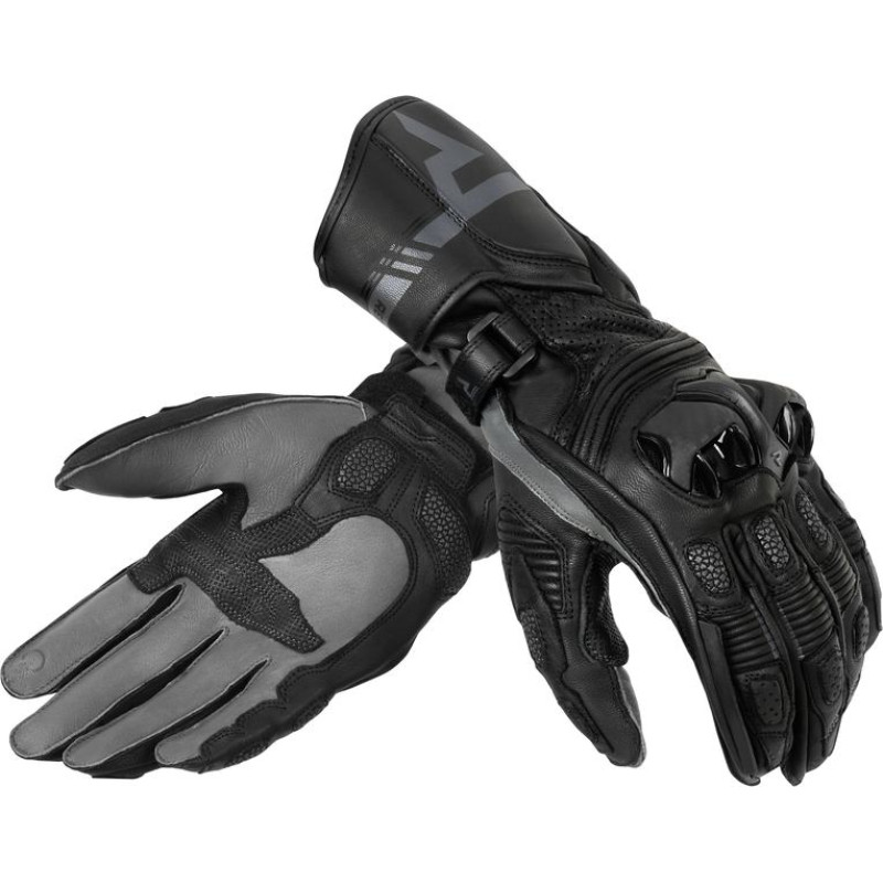 Rebelhorn ST LONG BLACK GREY MOTORCYCLE GLOVES