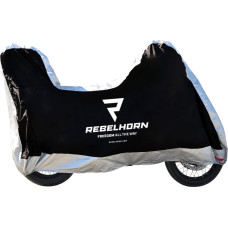 Rebelhorn COVER 2 BLACK SILVER MOTORCYCLE COVER WITH SPACE FOR TOP CASE