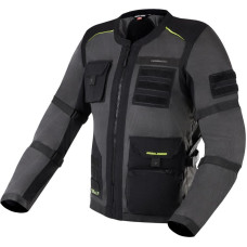 Rebelhorn BRUTALE DARK GREY BLACK FLUO YELLOW TEXTILE MOTORCYCLE JACKET