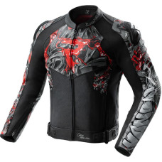 Rebelhorn VANDAL 2 CRUZE BLACK DARK GREY RED LEATHER MOTORCYCLE JACKET