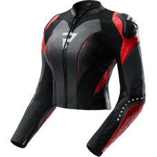 Rebelhorn DIVA RS WOMEN BLACK RED LEATHER MOTOCYCLE JACKET