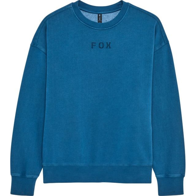 FOX SWEATSHIRT FOX WORDMARK OVERSIZED Fleece CREW TWILIGHT