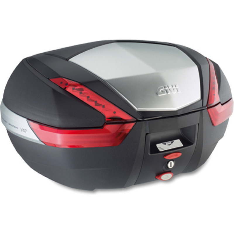 Givi V47 monokey 47lt case with black unpainted cover