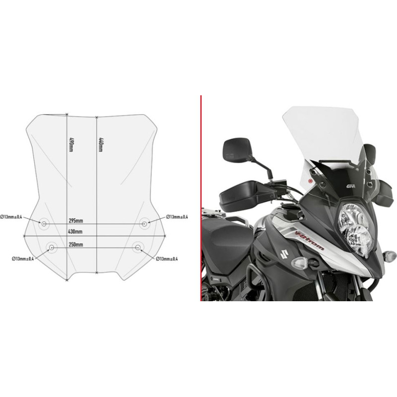 Givi Windshield 650 V-Strom 17-