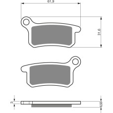 Goldfren Brake Pads 185 Ceramic Carbon AD