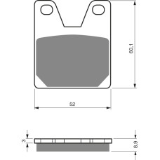 Goldfren Brake Pads 169 Ceramic Carbon S3