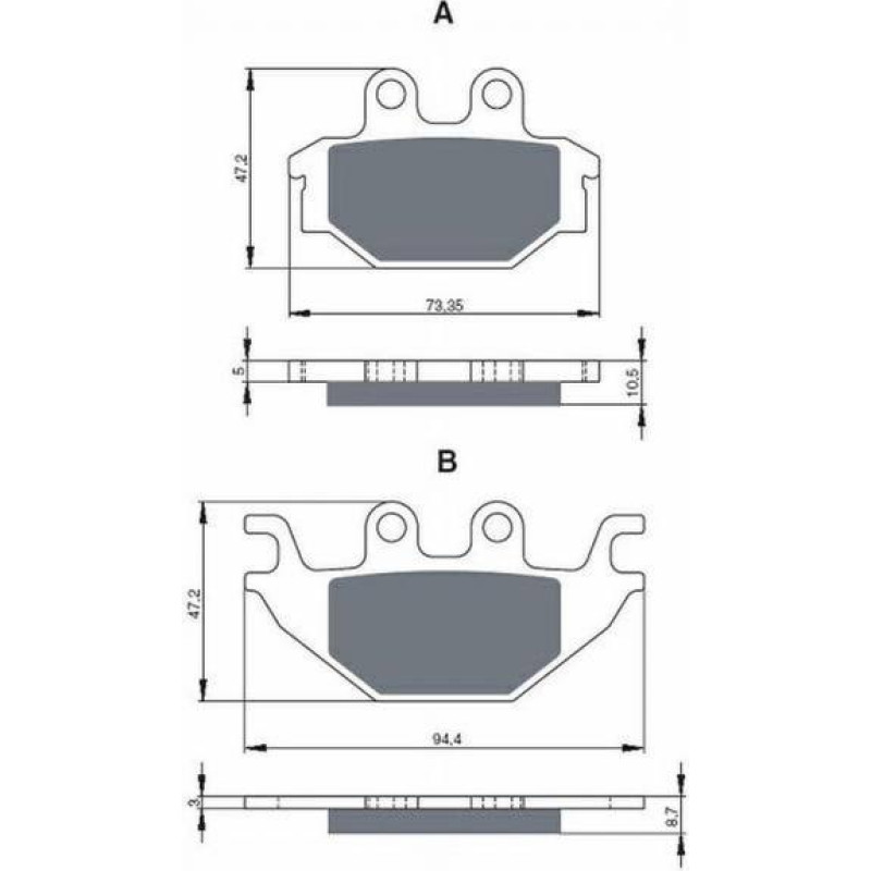 Goldfren Brake Pads 230 Ceramic carbon AD
