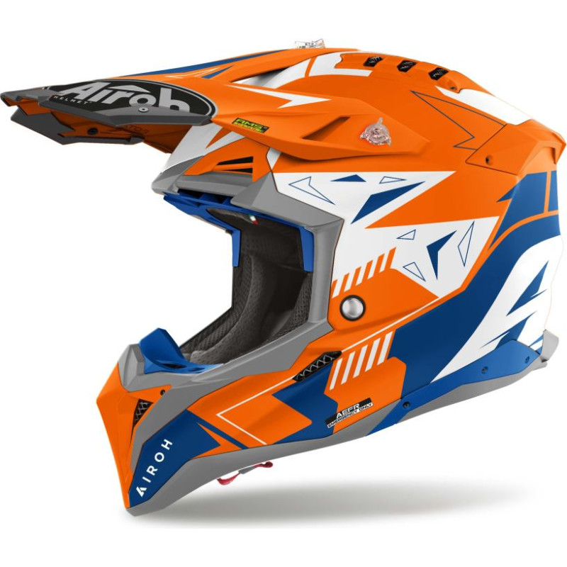 Airoh Helmet Aviator 3 Spin Orange Fluo Matt