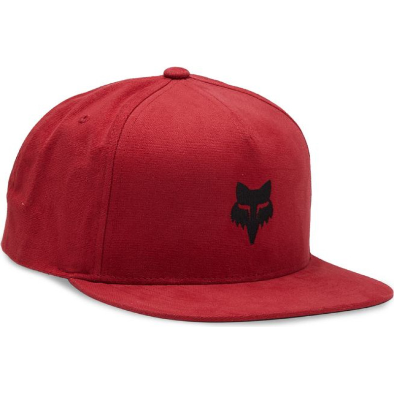 FOX Head Snapback Hat Flame Red