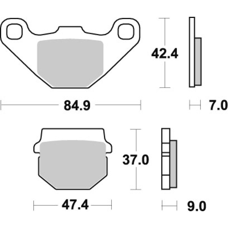 SBS Brakepads Carbon Silver