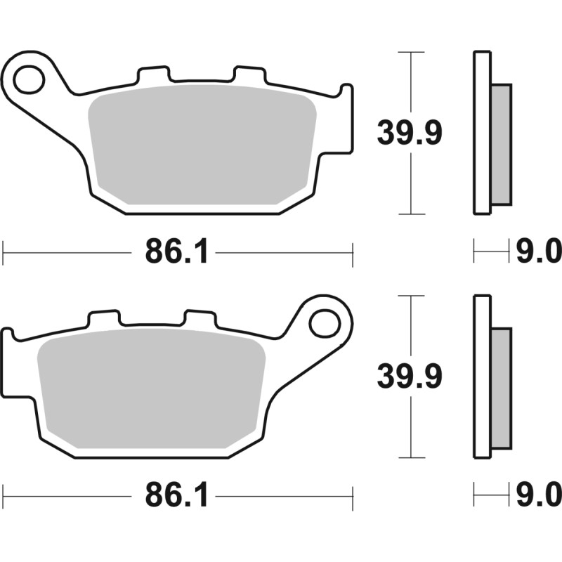 SBS Brakepads Sintered rear