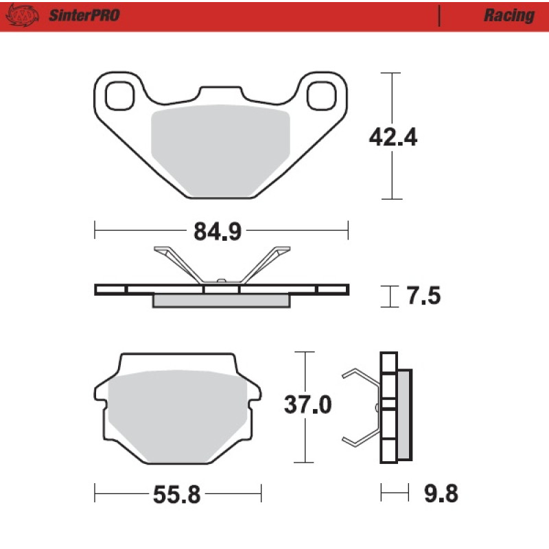 Moto Master Moto-Master Brakepads KTM: 125-250-300-350-500 LC4 600 TM: 125 April