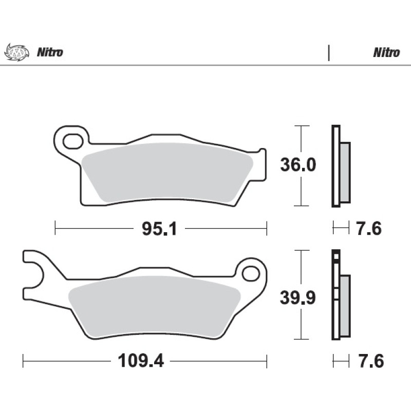 Moto Master Moto-Master Brakepads Can-Am: Outlander 2012-2013 right
