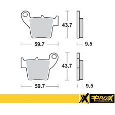 Prox Rear Brake Pad CR125/250 '02-07 + CRF150/250/450R '02-1