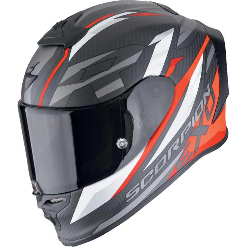 Scorpion Helmet EXO-R1 EVO AIR CARBON AIR RUNNER Matt Black-Red