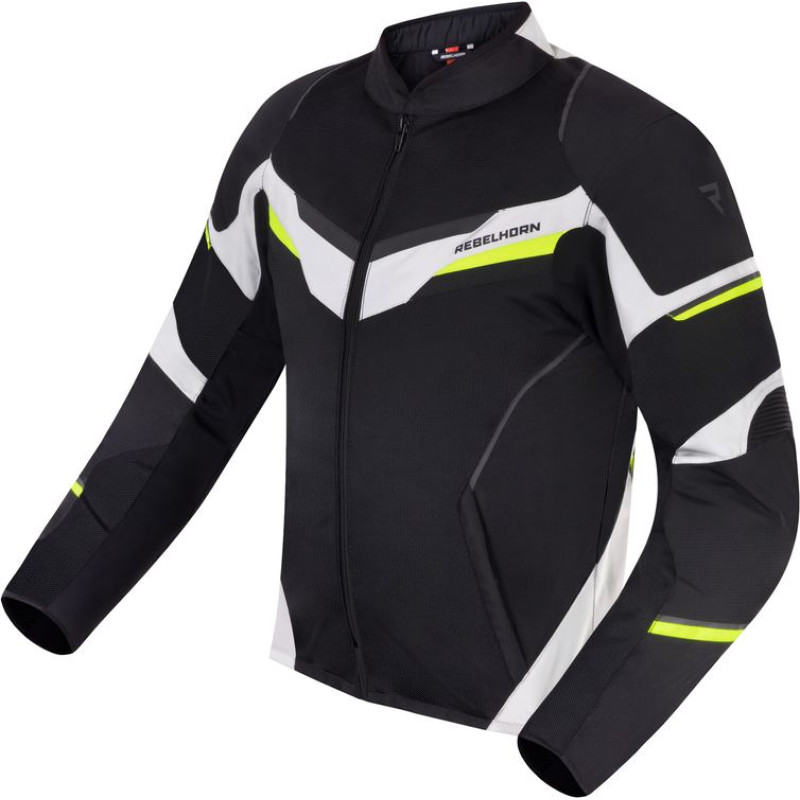 Rebelhorn FLUX BLACK ICE FLUO YELLOW TEXTILE MOTORCYCLE JACKET