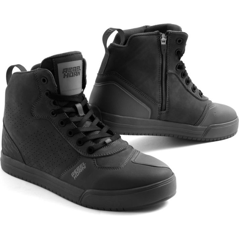 Rebelhorn SPIKE BLACK MOTORCYCLE BOOTS