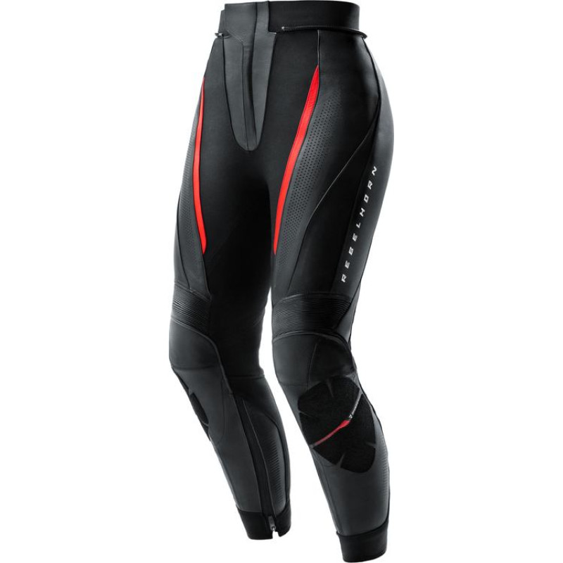 Rebelhorn DIVA WOMEN BLACK RED LEATHER MOTORCYCLE PANTS
