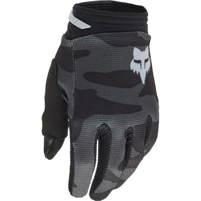 FOX YTH 180 BNKR GLOVE BLACK CAMO