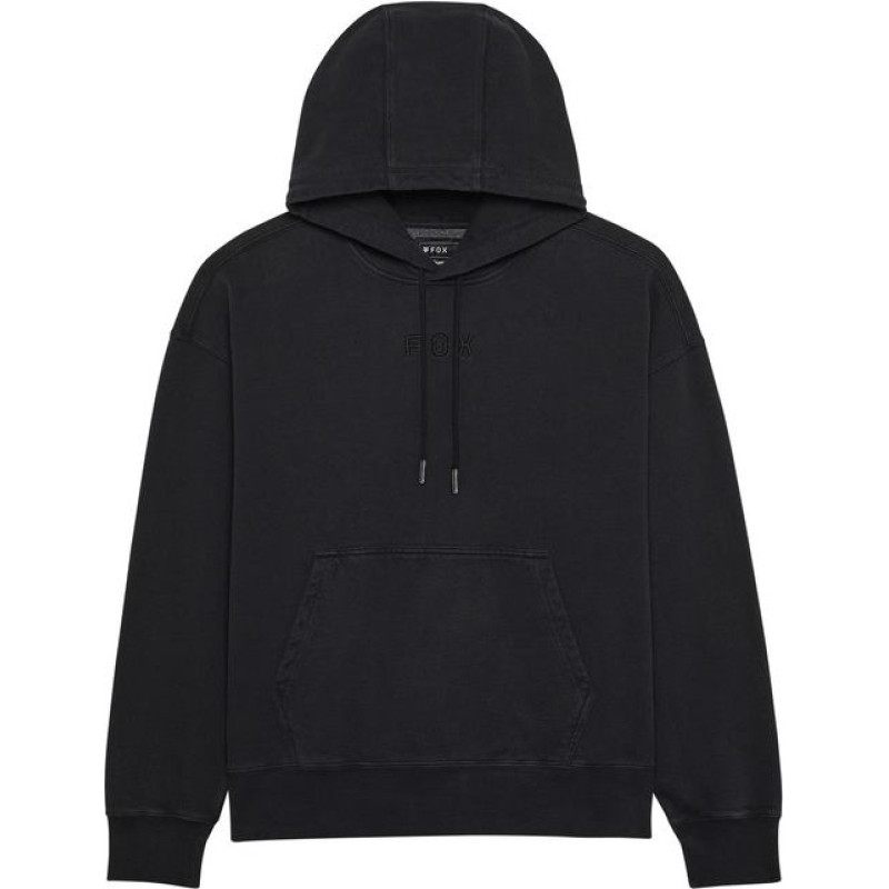 FOX HOODIE FOX WORDMARK OVERSIZED FLEECE PO BLACK