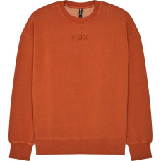 FOX HOODIE FOX WORDMARK OVERSIZED FLEECE CREW COGNAC
