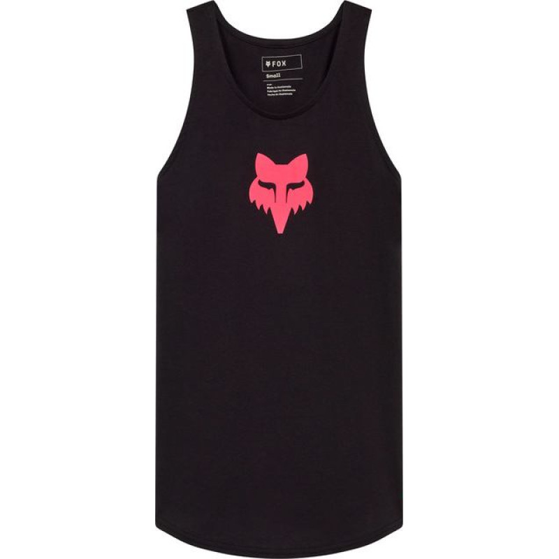 FOX SLEEVELESS SHIRT FOX LADY HEAD TANK BLACK/PINK