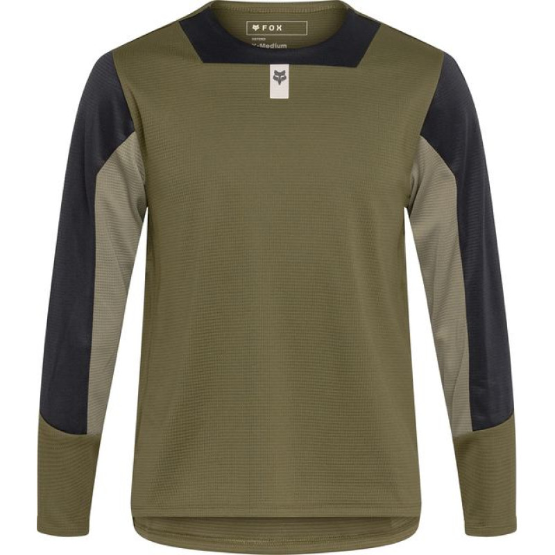 FOX BICYCLE SHIRT LONG-SLEEVED FOX JUNIOR DEFEND OLIVE GREEN
