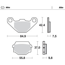 Moto Master Moto-Master Brakepads Kawasaki: rear KLR650 1989-2003 Husaberg all models <199