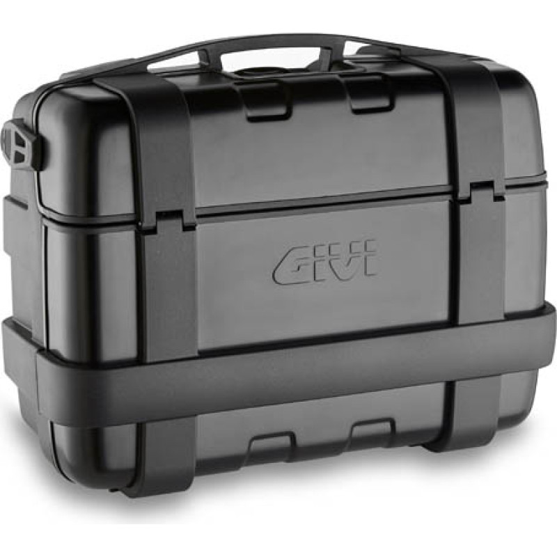 Givi 46 litre blackline top-case black with aluminium finish with top opening