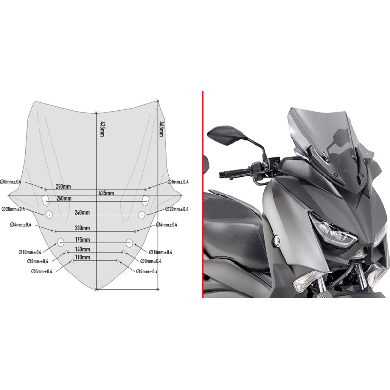 Givi SPOILER YAM. X-MAX 300 (2017)