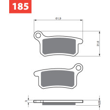 Goldfren Brake Pads 185 Ceramic Carbon K1