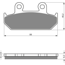 Goldfren Brake Pads 051 Ceramic carbon AD