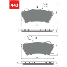 Goldfren Brake Pads 443 Ceramic Carbon S3