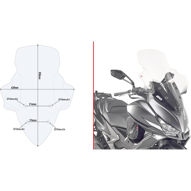 Givi SPECIFIC FITTING KIT D6104ST