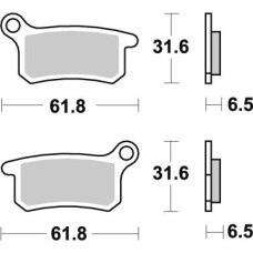 SBS Brakepads Carbon Silver