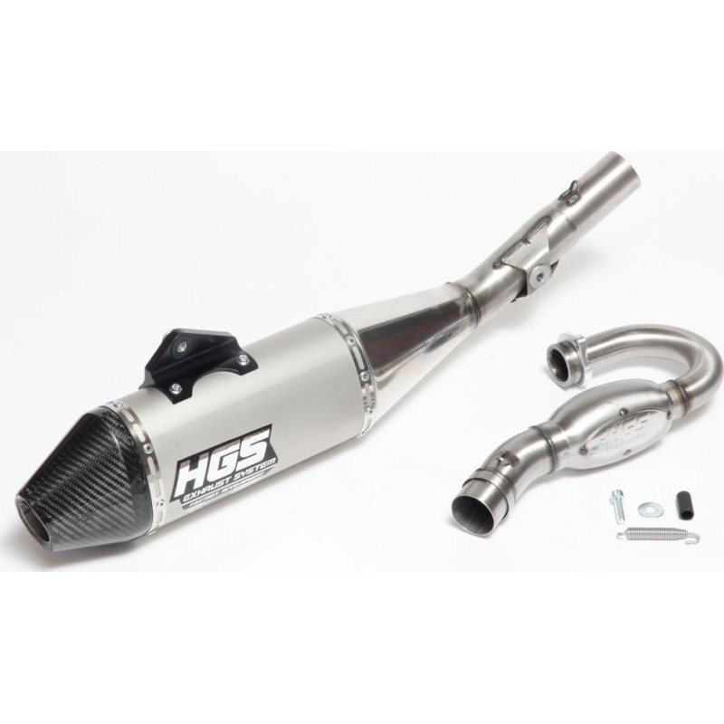 HGS Exhaust system 4T Complete set new design KTM350SX-F 23-.. Carbon end cap