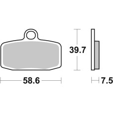 SBS Brakepads Carbon Silver