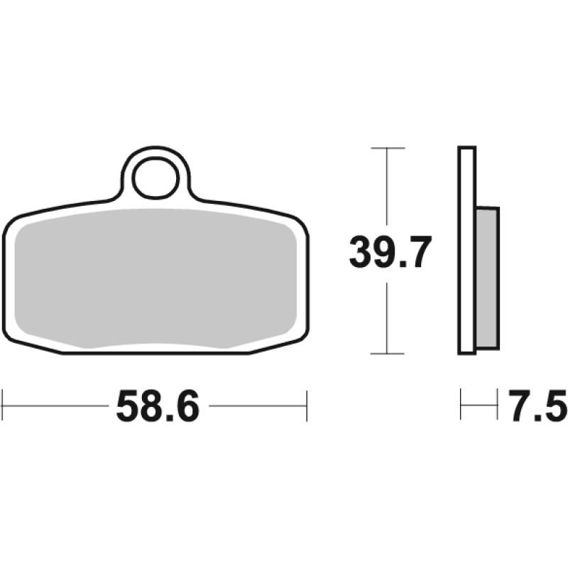 SBS Brakepads Carbon Silver