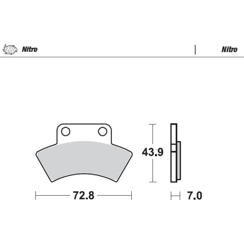 Moto Master Moto-Master Brakepads Polaris rear: Scrambler/Sportsman 500 <1997 Scrambler 4