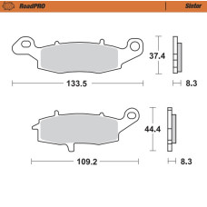 Moto Master Moto-Master Brakepads RoadPRO Sinter rear